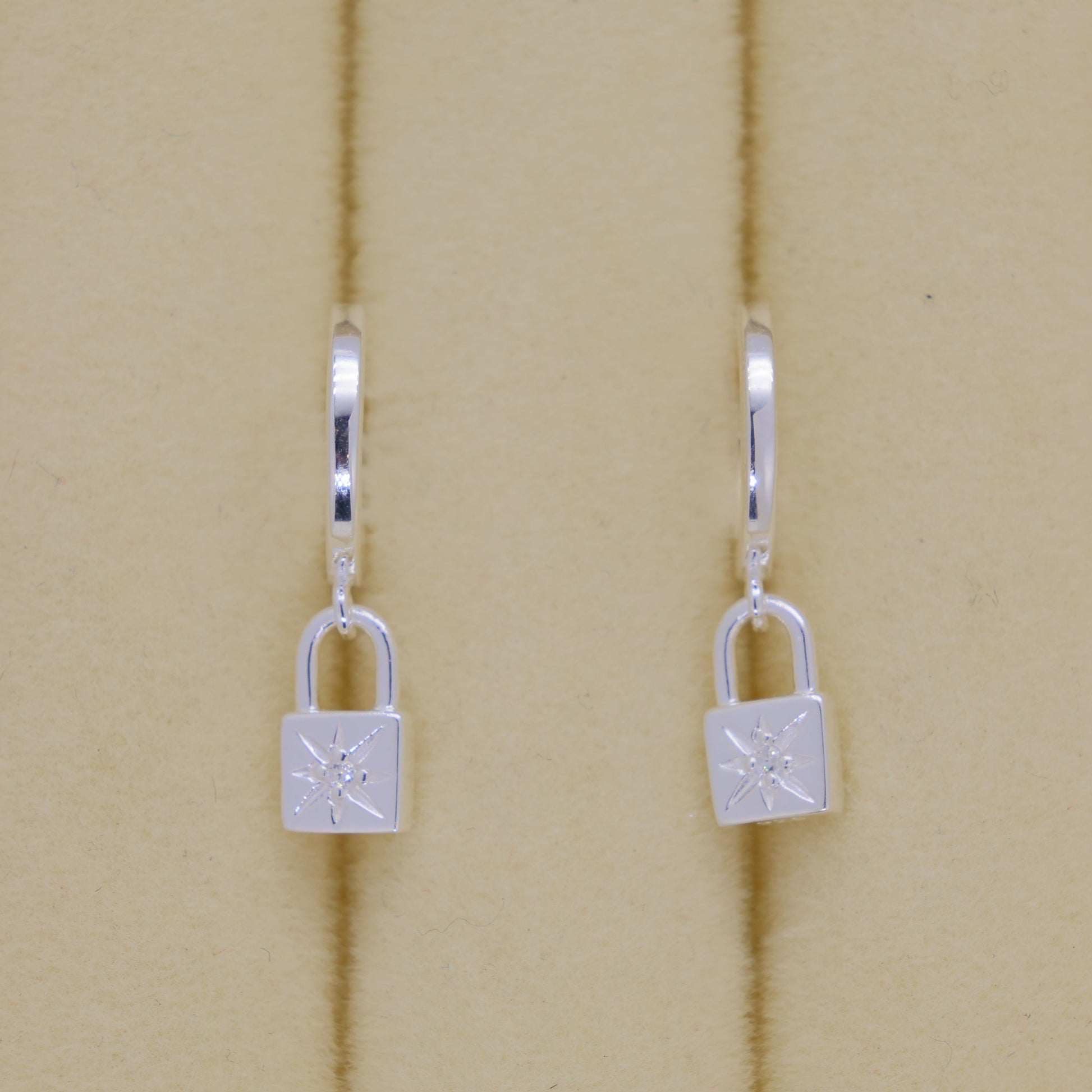 Cevara Charm Hoop Earrings in 925 Sterling Silver by MOA - view 2