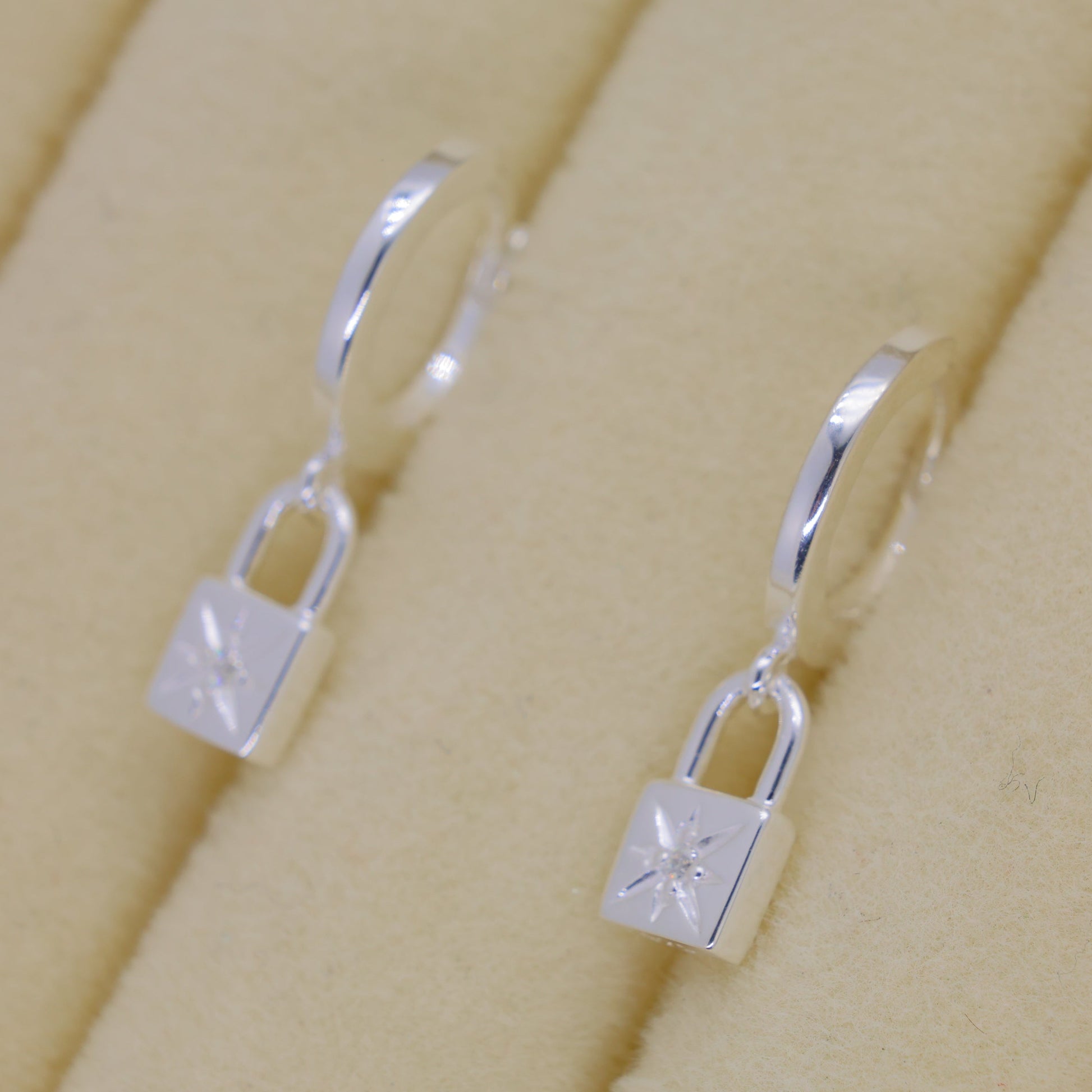 Cevara Charm Hoop Earrings in 925 Sterling Silver by MOA - view 3