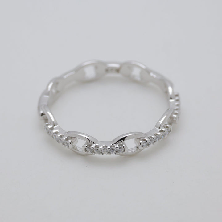 Claire Chain Ring in 925 Sterling Silver by MOA - view 1