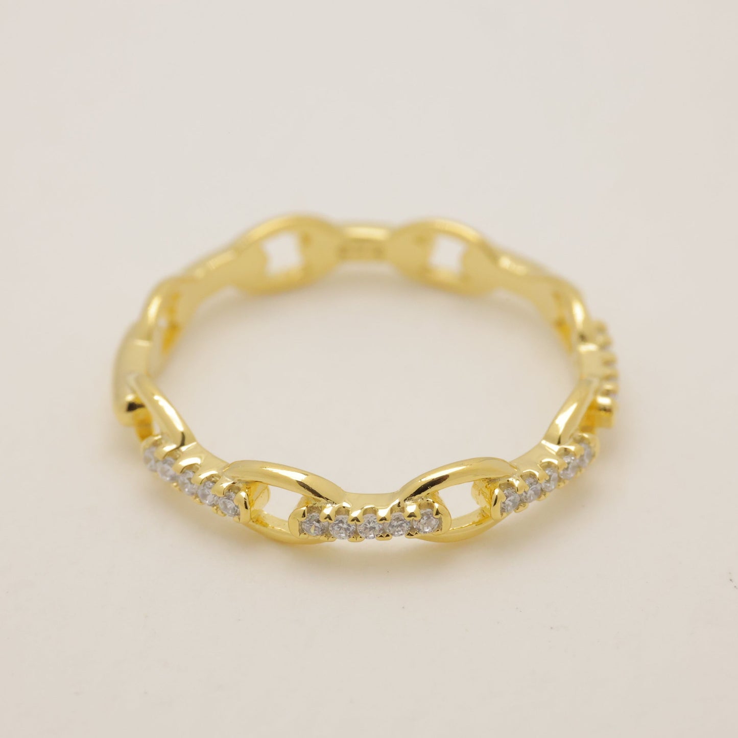 Claire Chain Ring in Gold Vermeil by MOA - view 1