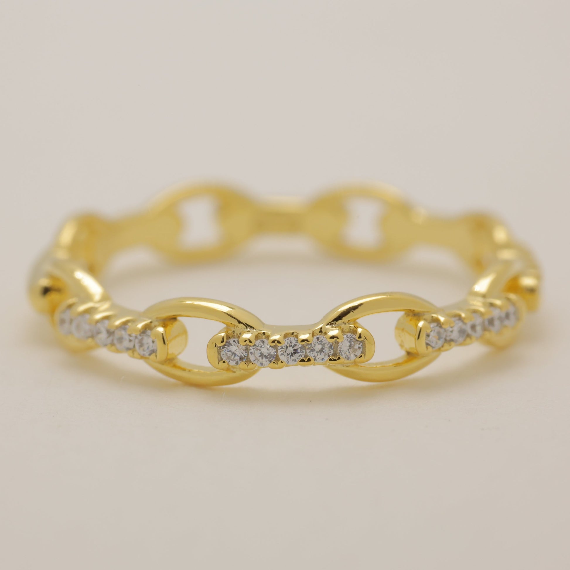 Claire Chain Ring in Gold Vermeil by MOA - view 2