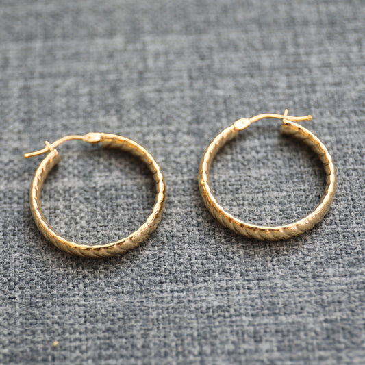 Clare 9K Gold Earrings Large by MOA - view 1