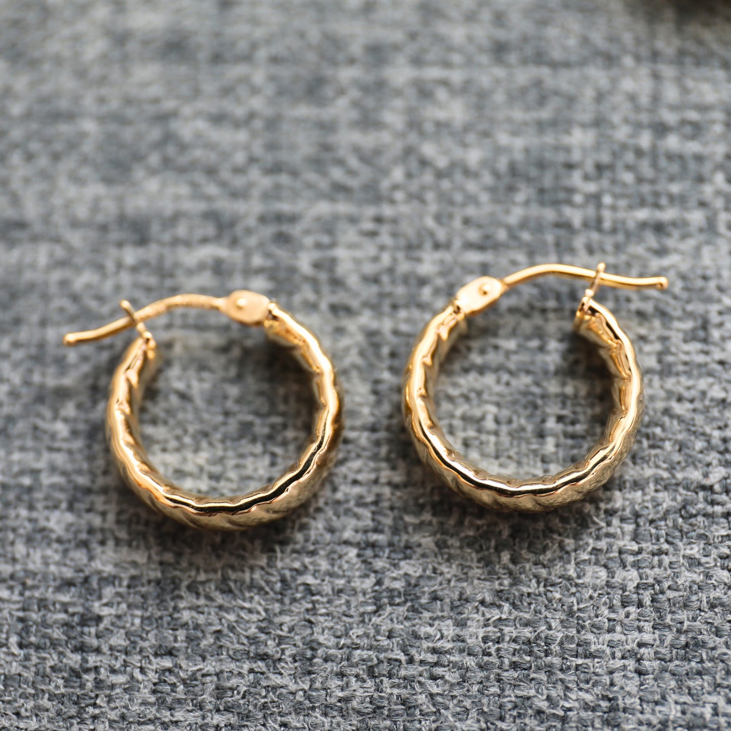 Clare 9K Gold Earrings Small by MOA - view 1
