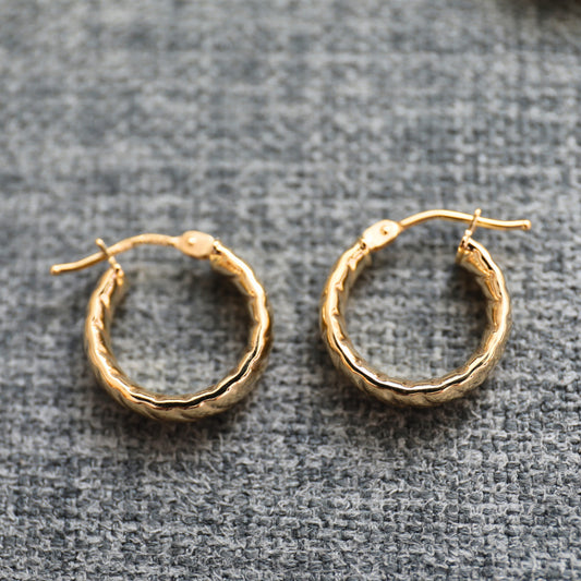 Clare 9K Gold Earrings Small by MOA - view 1