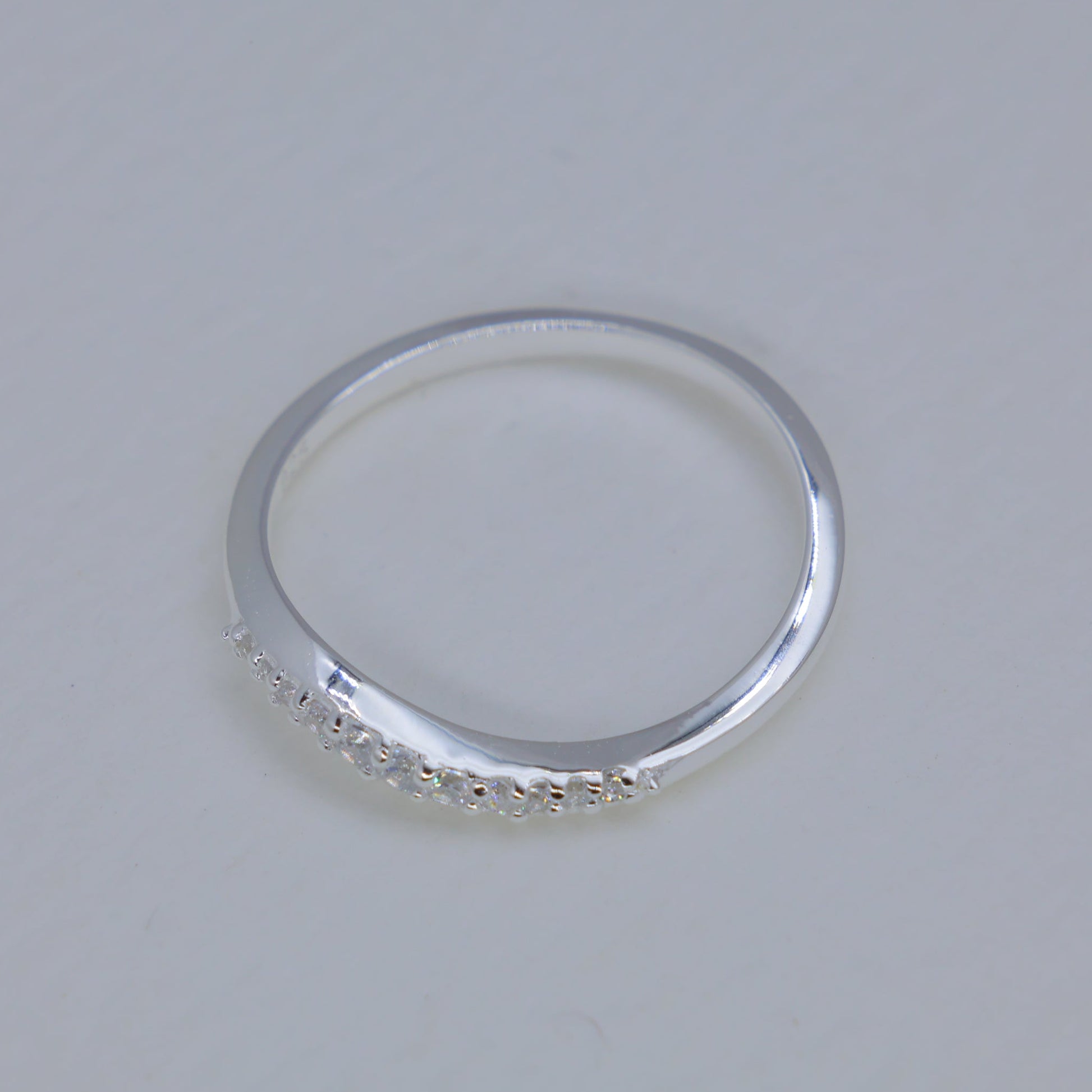 Clarette Pave Curve Ring in 925 Sterling Silver by MOA - view 2