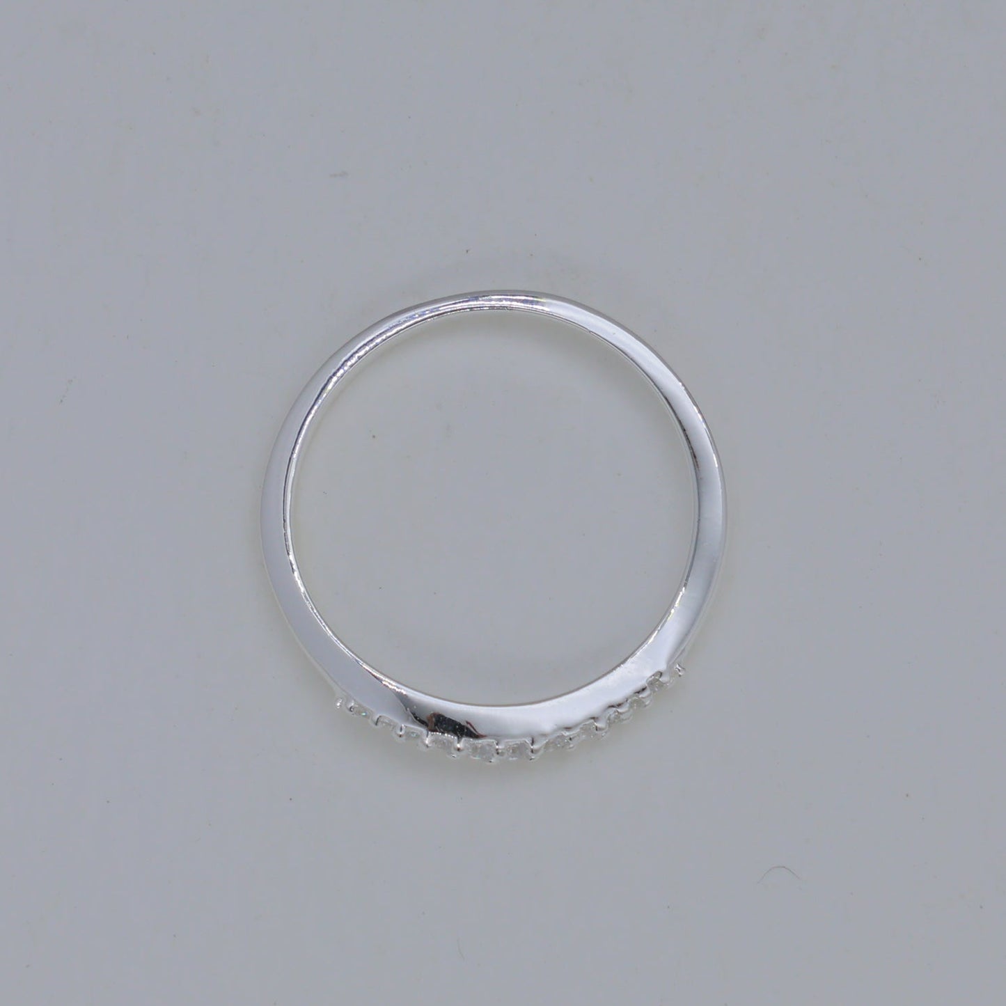 Clarette Pave Curve Ring in 925 Sterling Silver by MOA - view 3