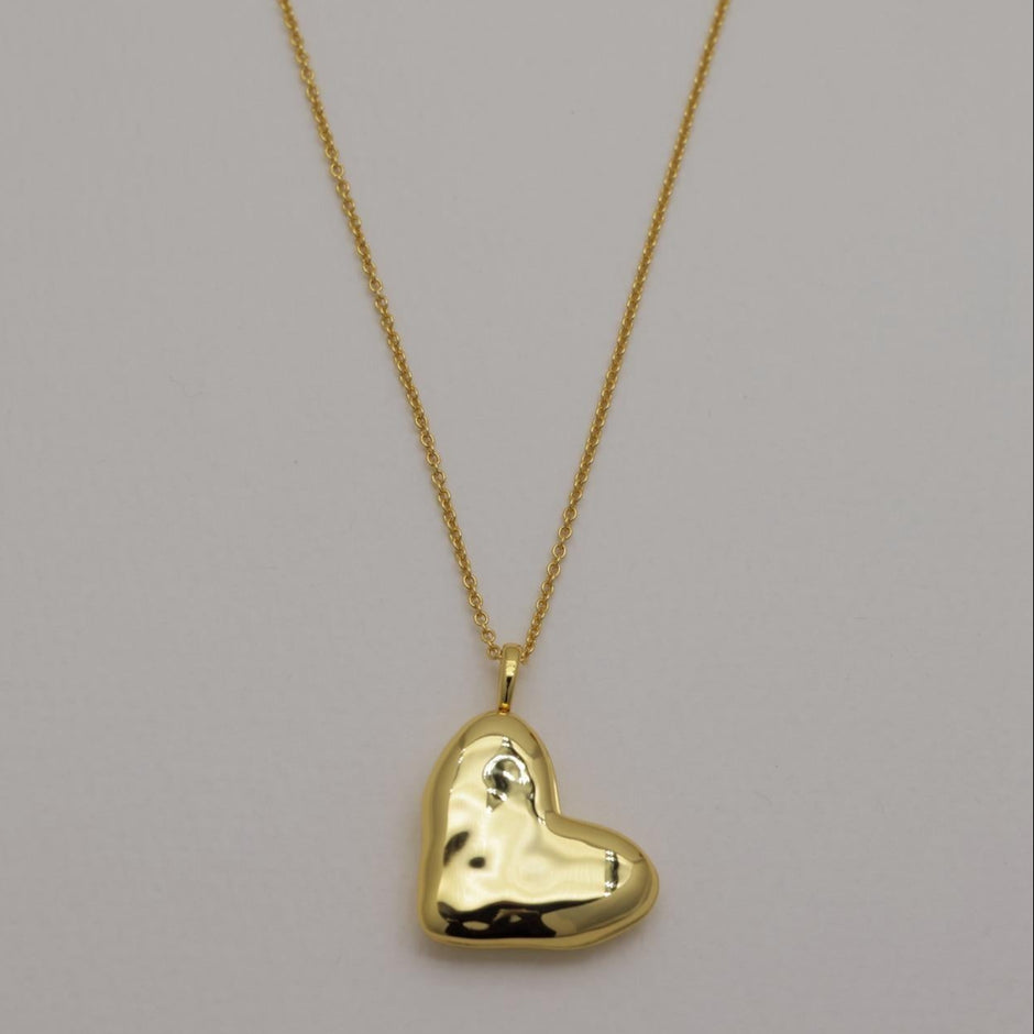 Coralie Heart Locket Necklace in Gold Vermeil by MOA - view 2