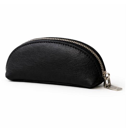 Corbin Mini Leather Zip Pouch - Black