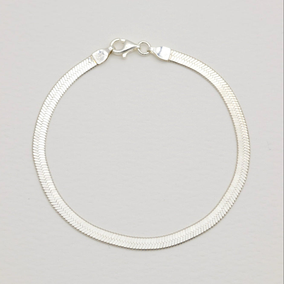 Cyria Herringbone Bracelet in 925 Sterling Silver by MOA - view 2