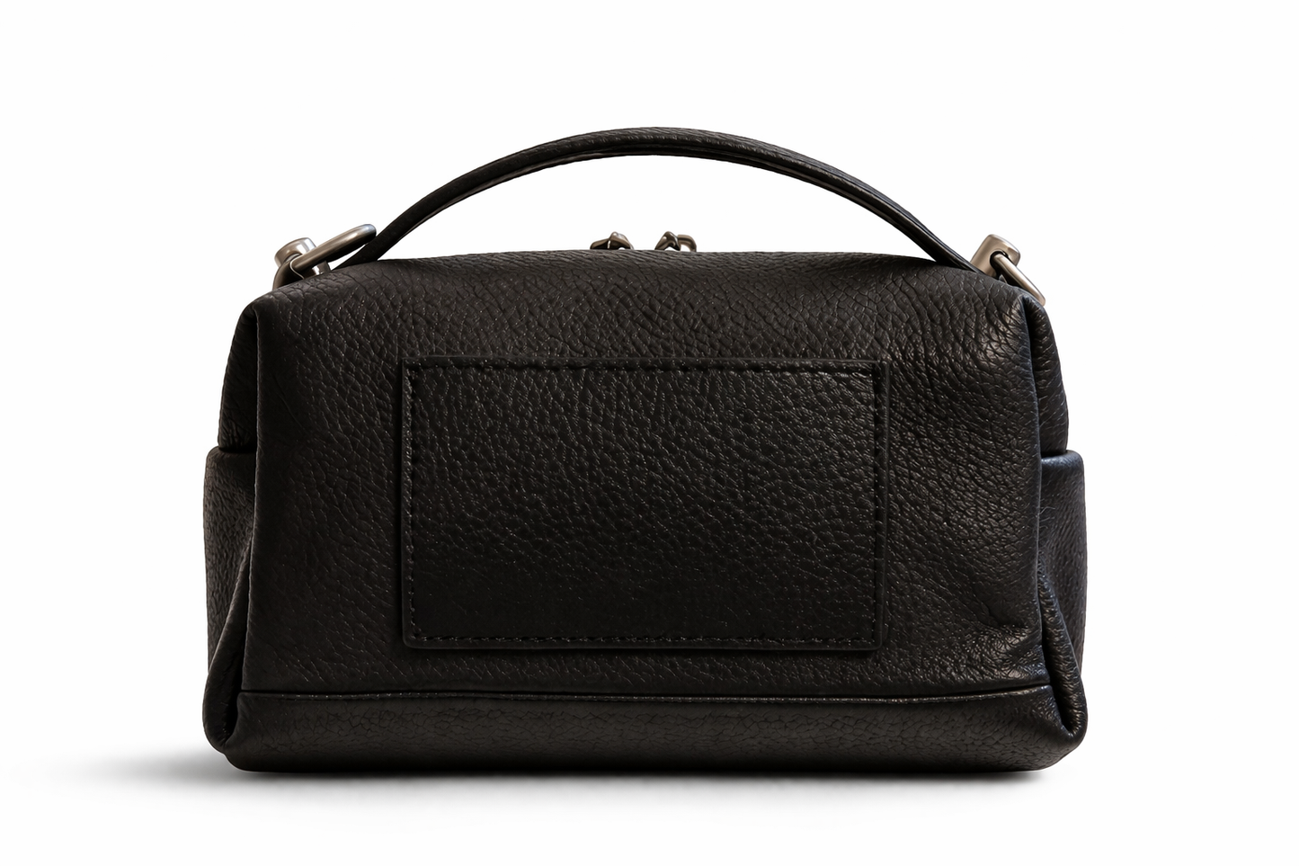 Cyrille Leather Mini Top Handle Bag Black by MOA - view 2