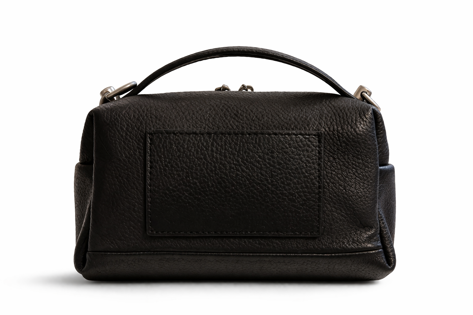 Cyrille Leather Mini Top Handle Bag Black by MOA - view 2