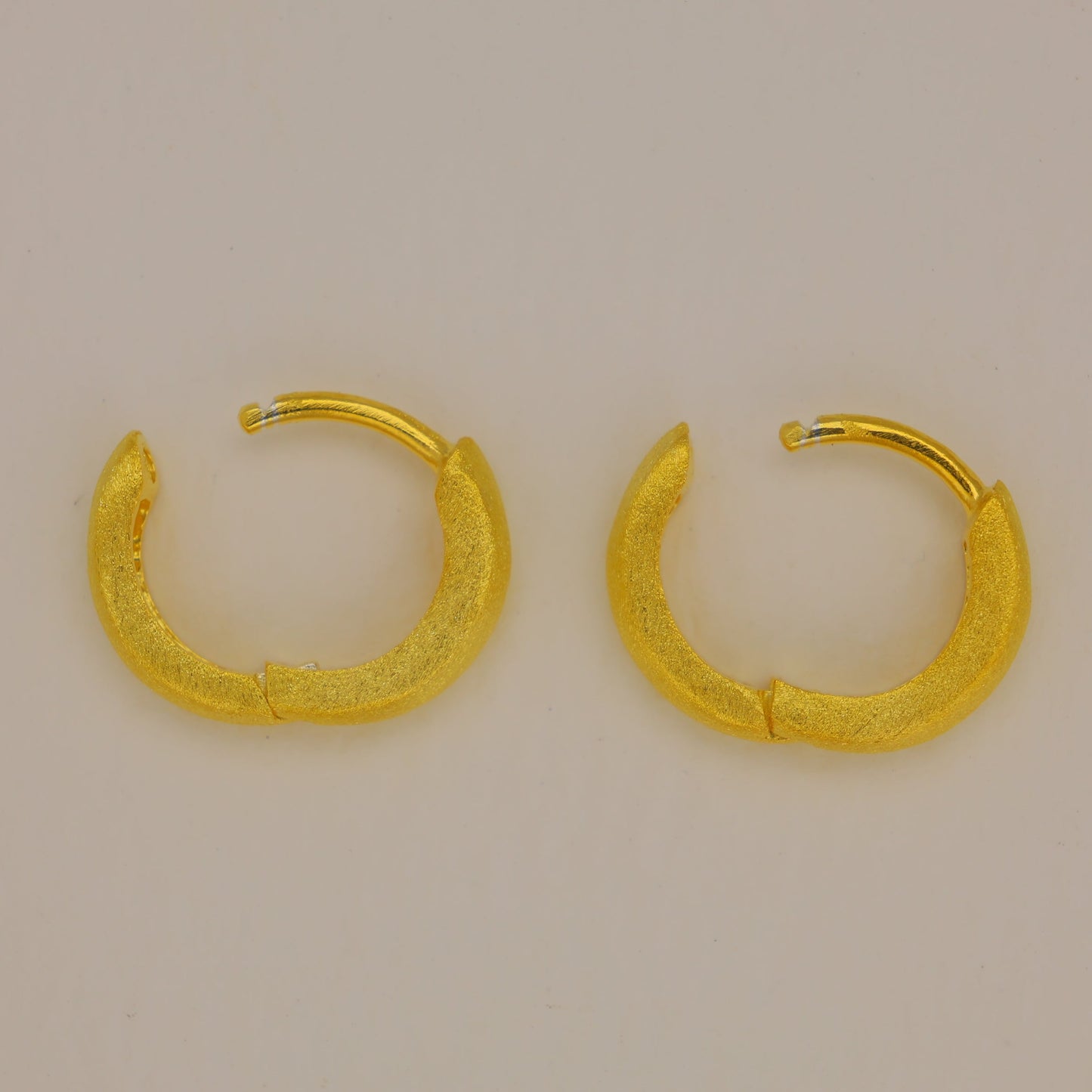 Cyrine Matte Huggie Earrings in 18K Gold over 925 Silver by MOA - view 2