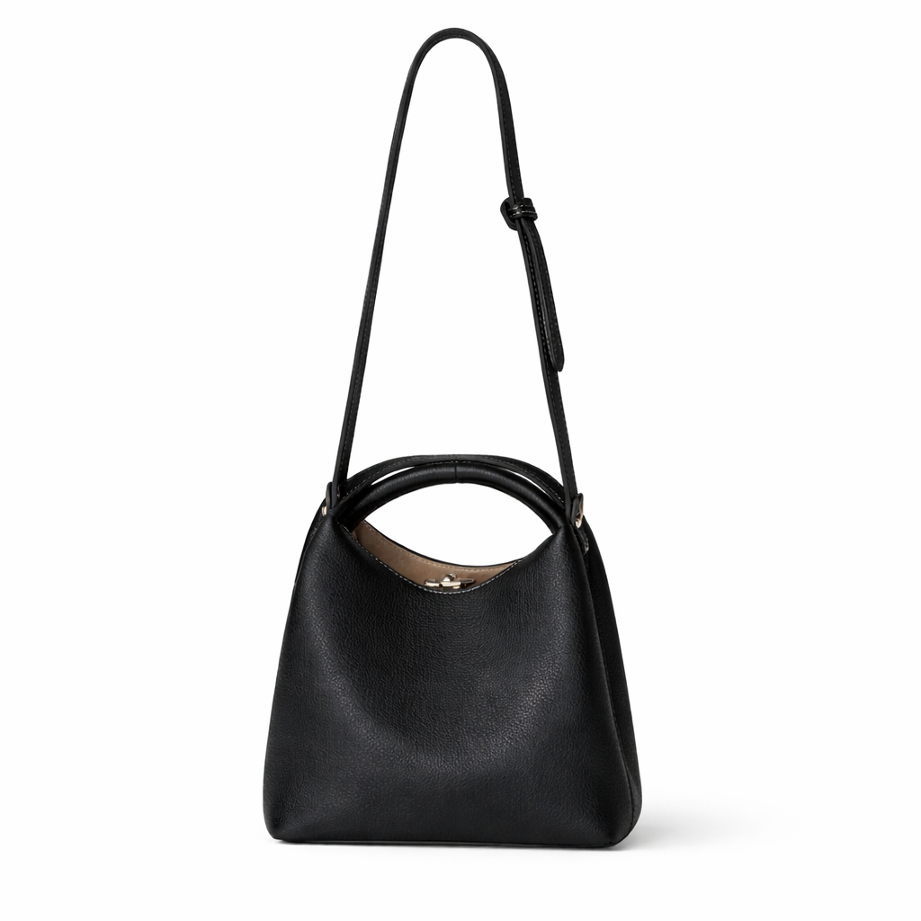 DANIELLE Leather Bag Black by MOA - view 2
