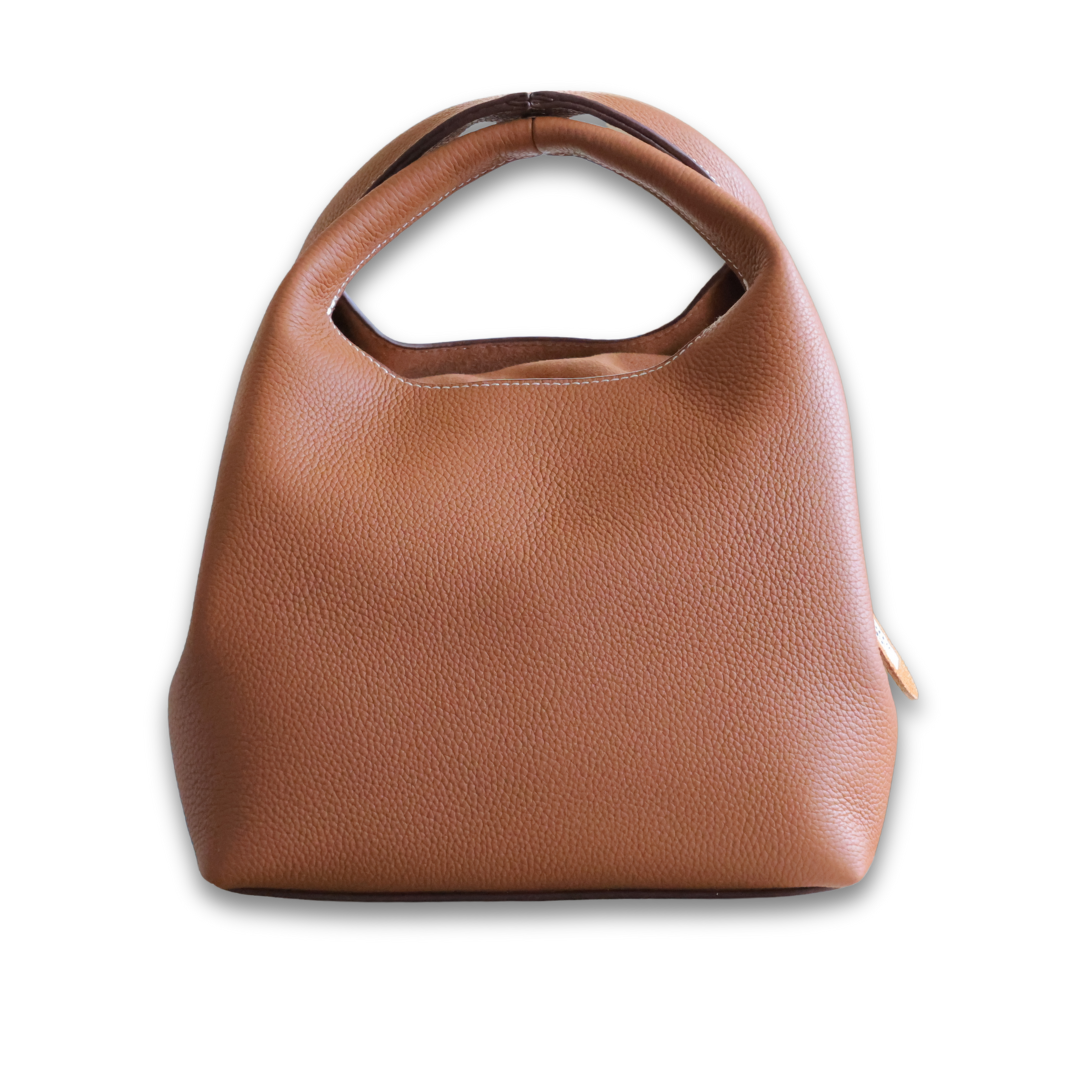 DANIELLE Leather Bag Tan by MOA - view 3