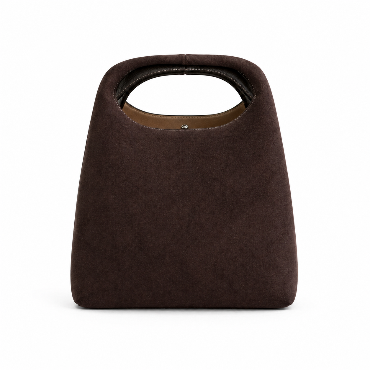 Danielle Leather and Suede Bag Chocolate by MOA - view 1