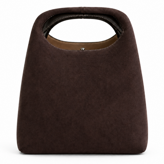 Danielle Leather & Suede Bag – Chocolate