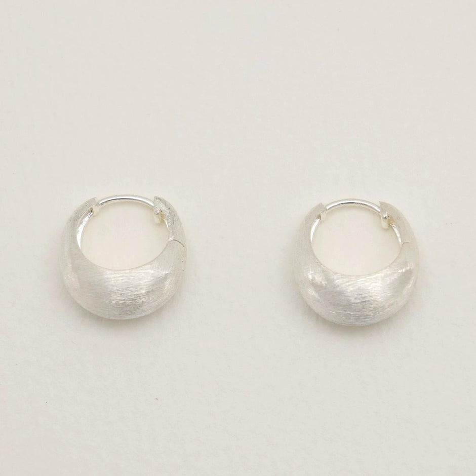 Edeline Matte Dome Huggie Earrings by MOA - view 2