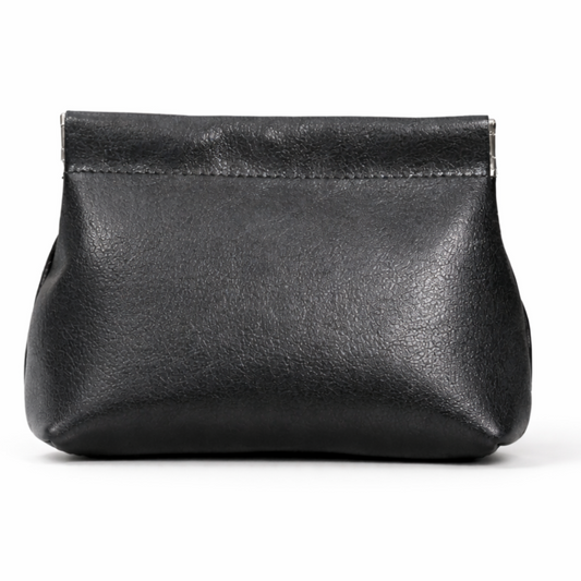 Elara Leather Pouch in Black