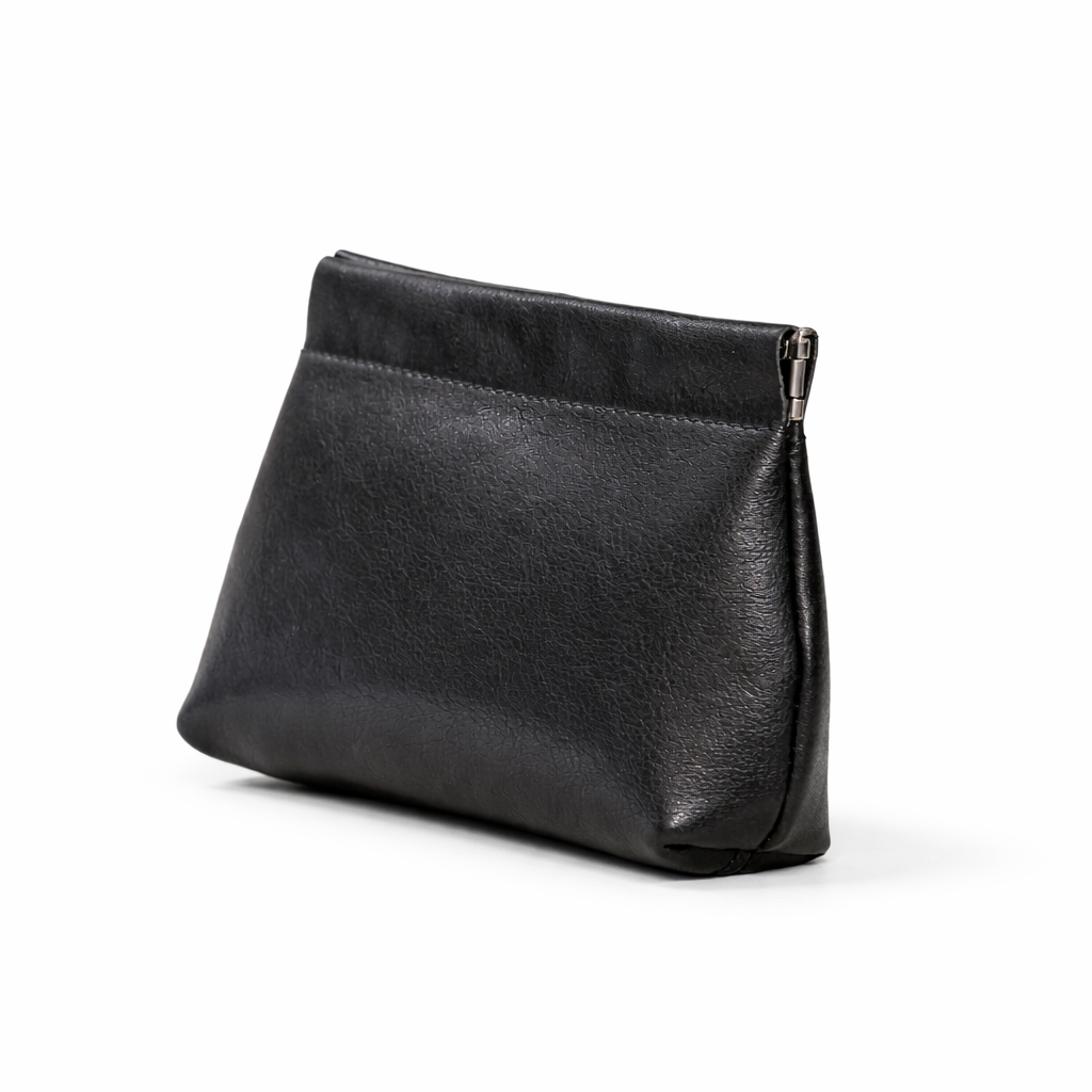 Elara Leather Pouch in Black by MOA - view 2