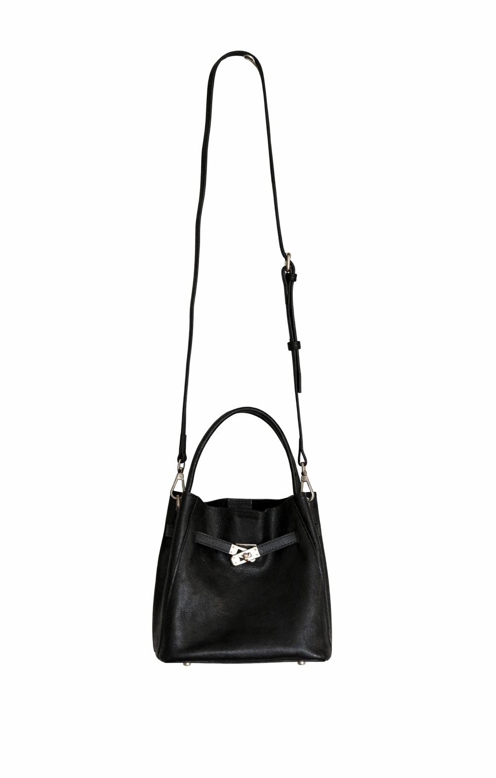Elara Vegetable-Tanned Leather Bag in Black by MOA - view 2
