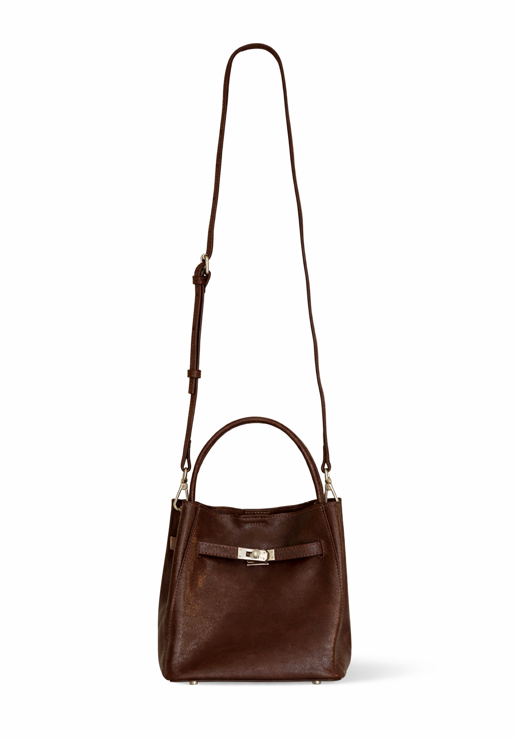 Elara Vegetable Tanned Leather Bag in Chocolate by MOA - view 2