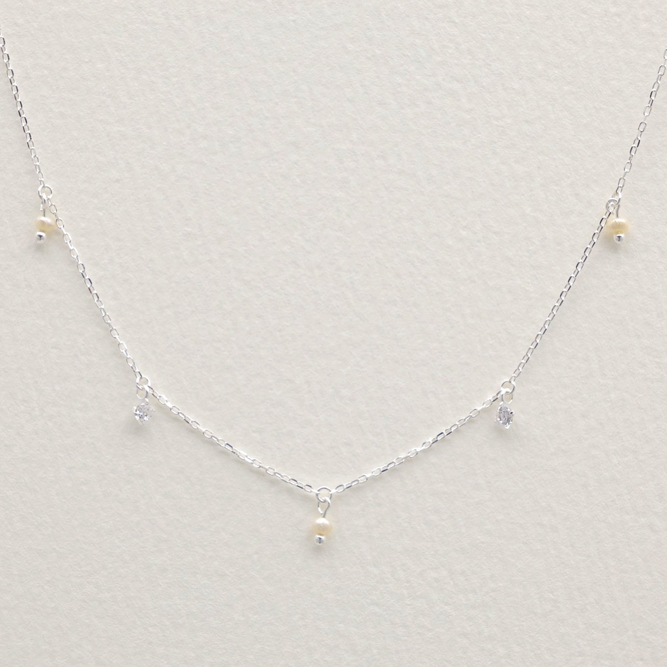 Eliane Drop Necklace in 925 Sterling Silver by MOA - view 2