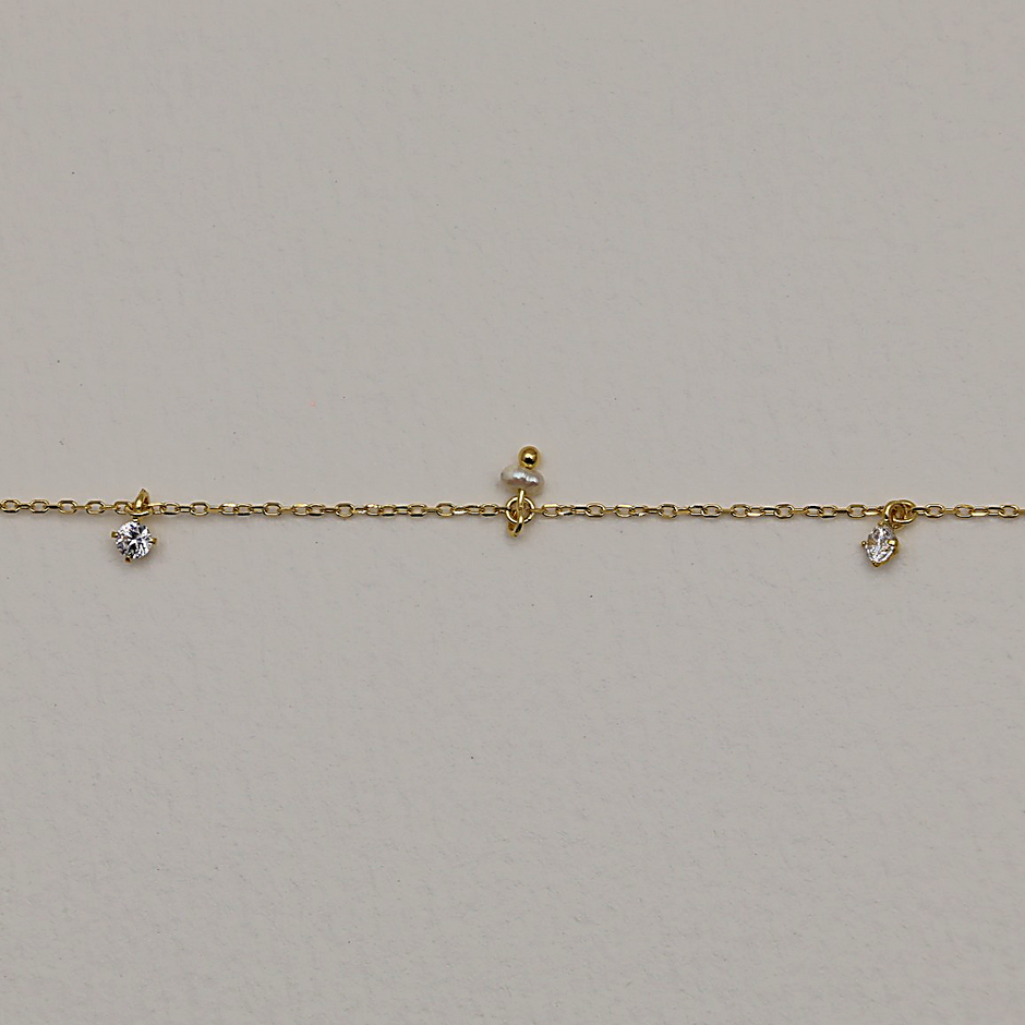 Eliane Drop Necklace in Gold Vermeil by MOA - view 2