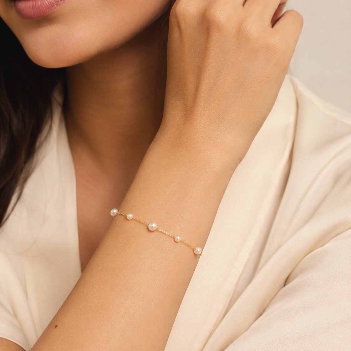 Elina dual pearl bracelet by MOA - view 2