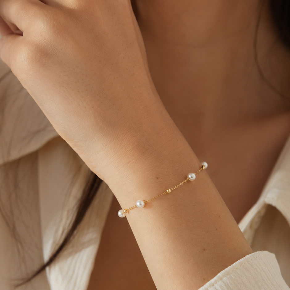 Elina pearl beaded bracelet by MOA - view 2