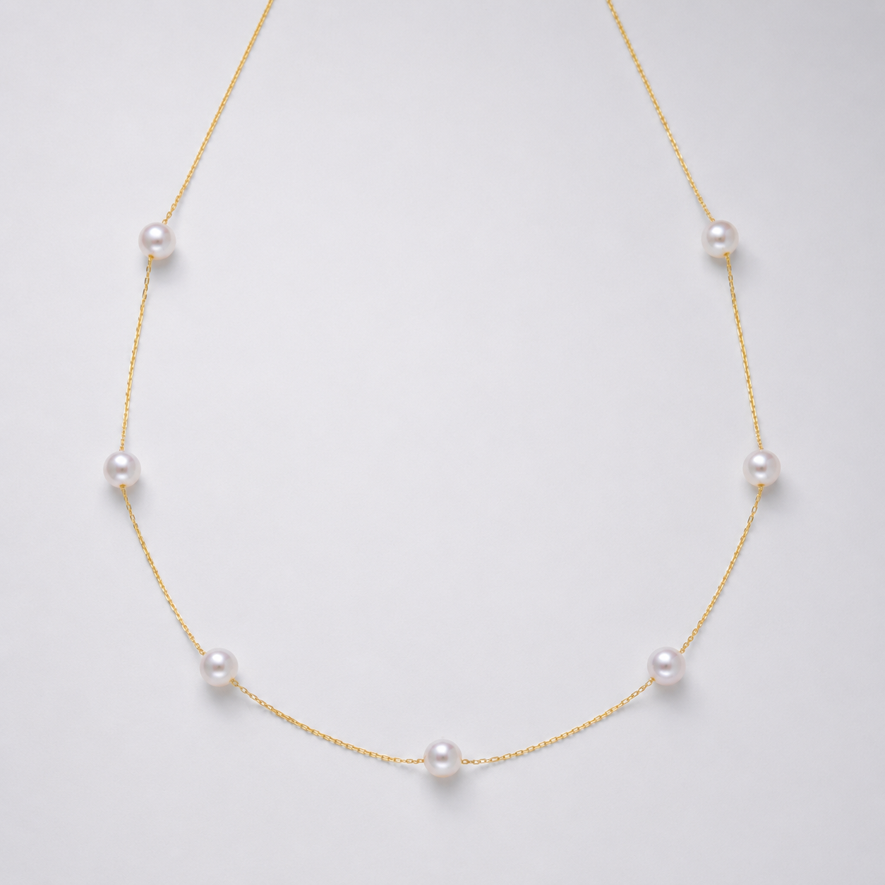 Elina Station Akoya Pearl Necklace in 18K Gold by MOA - view 1