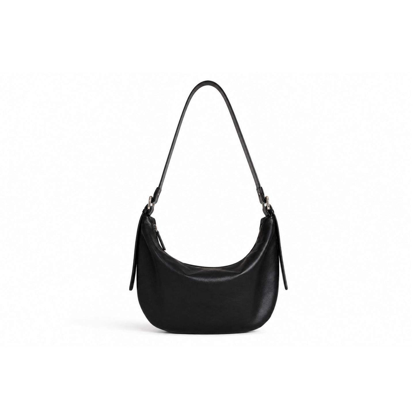 Elio Vegetable-Tanned Leather Shoulder Bag – Black