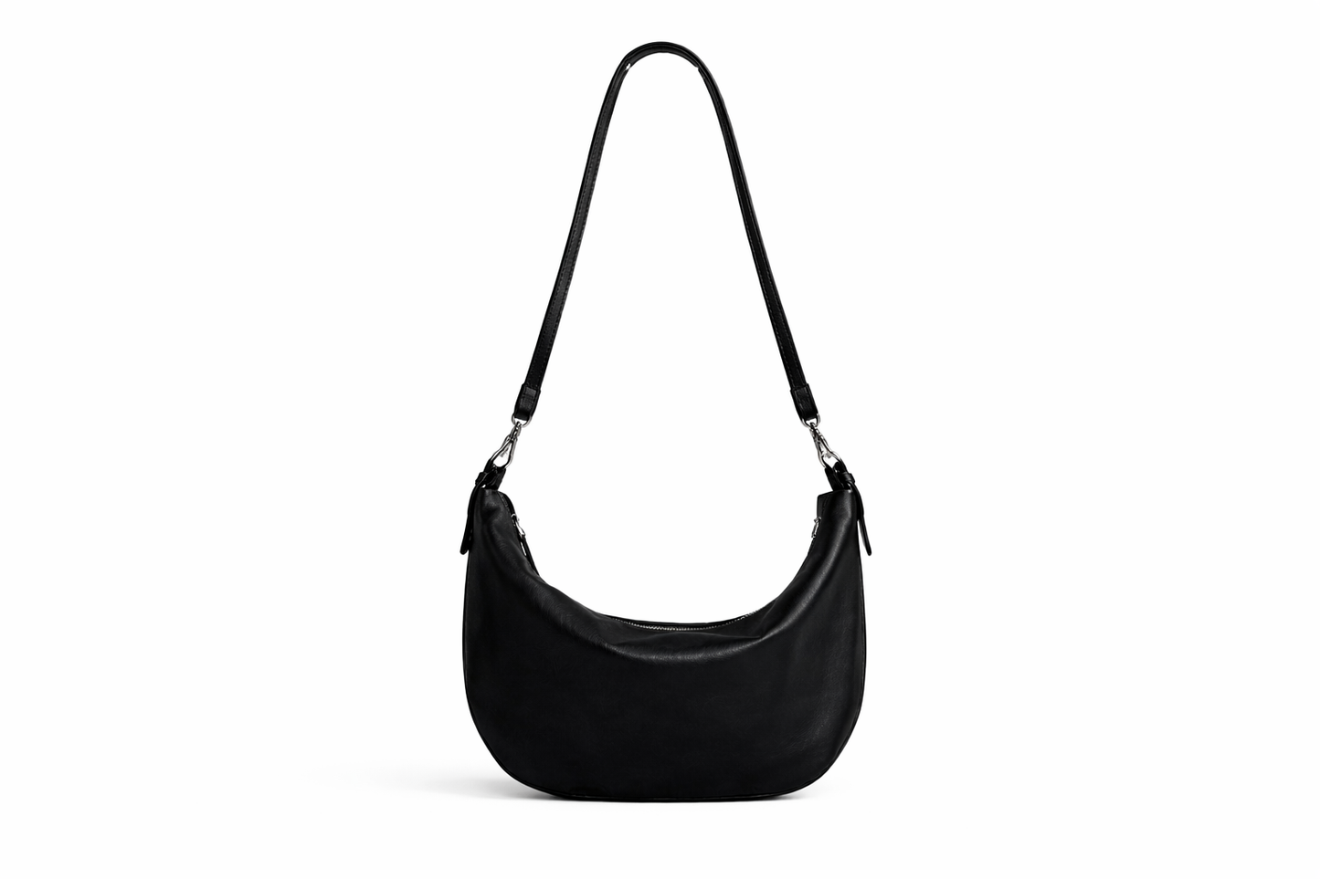 Elio Vegetable-Tanned Leather Shoulder Bag Black by MOA - view 2