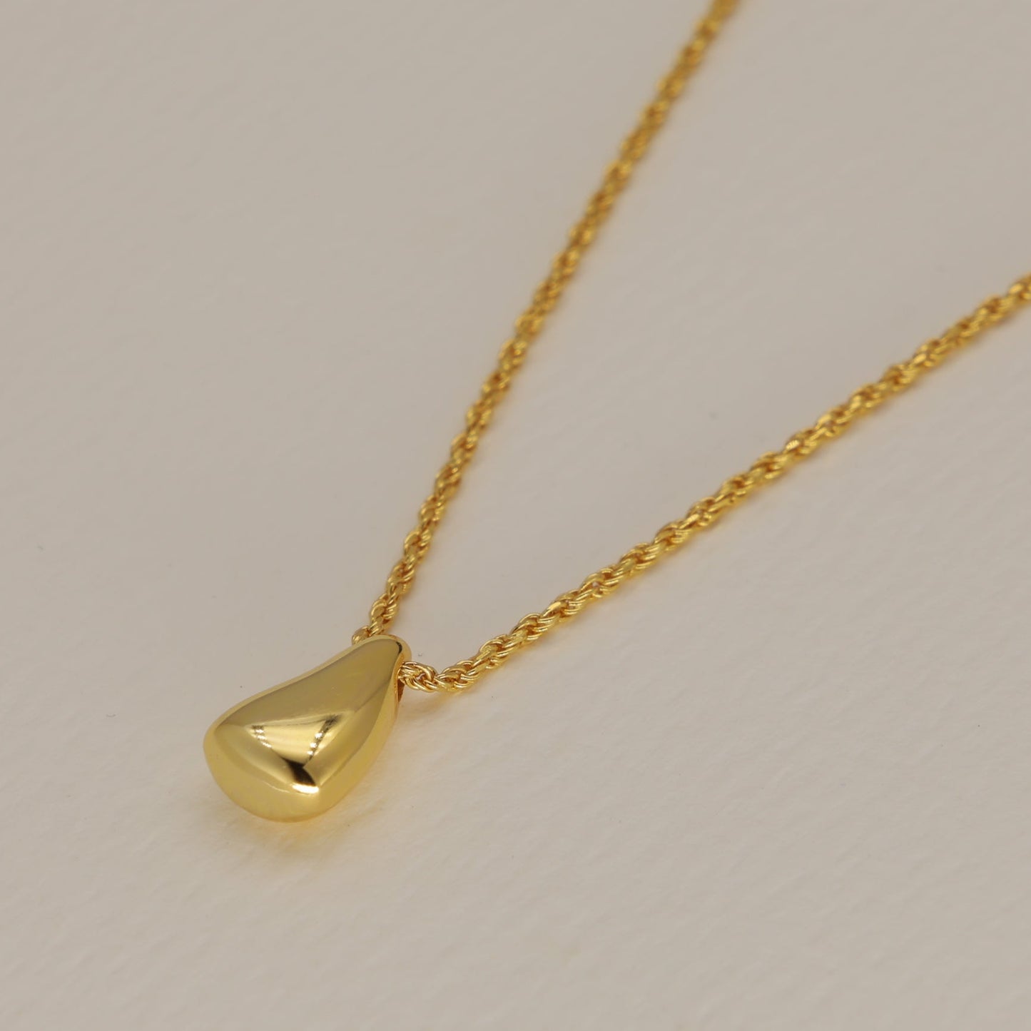 Elira Drop Pendant Necklace in 24K Gold Over 925 Silver by MOA - view 2