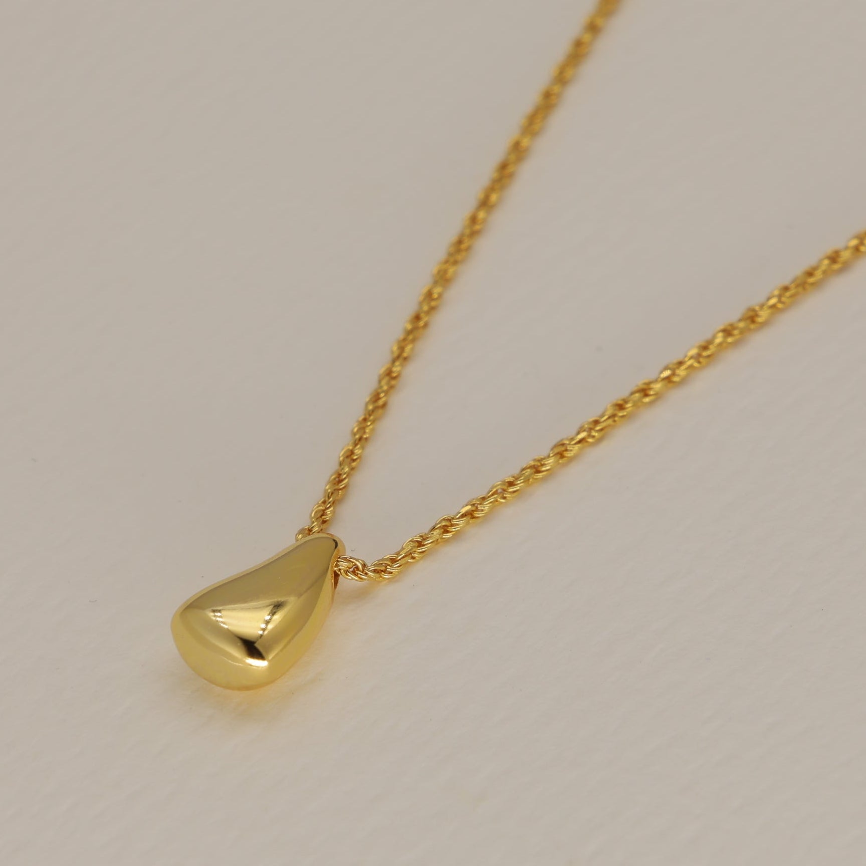 Elira Drop Pendant Necklace in 24K Gold Over 925 Silver by MOA - view 2