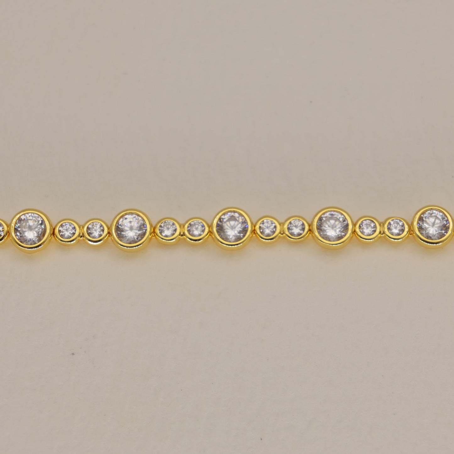 Elise Alternating Tennis Bracelet in 24K Gold Over 925 Silver by MOA - view 3
