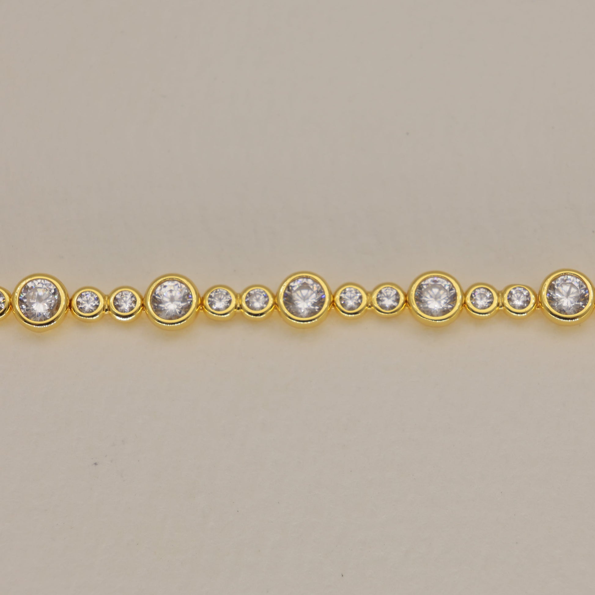 Elise Alternating Tennis Bracelet in 24K Gold Over 925 Silver by MOA - view 3