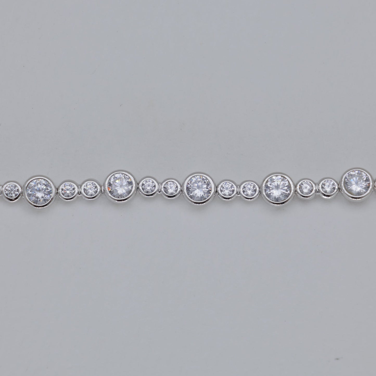 Elise Alternating Tennis Bracelet in 925 Sterling Silver by MOA - view 3