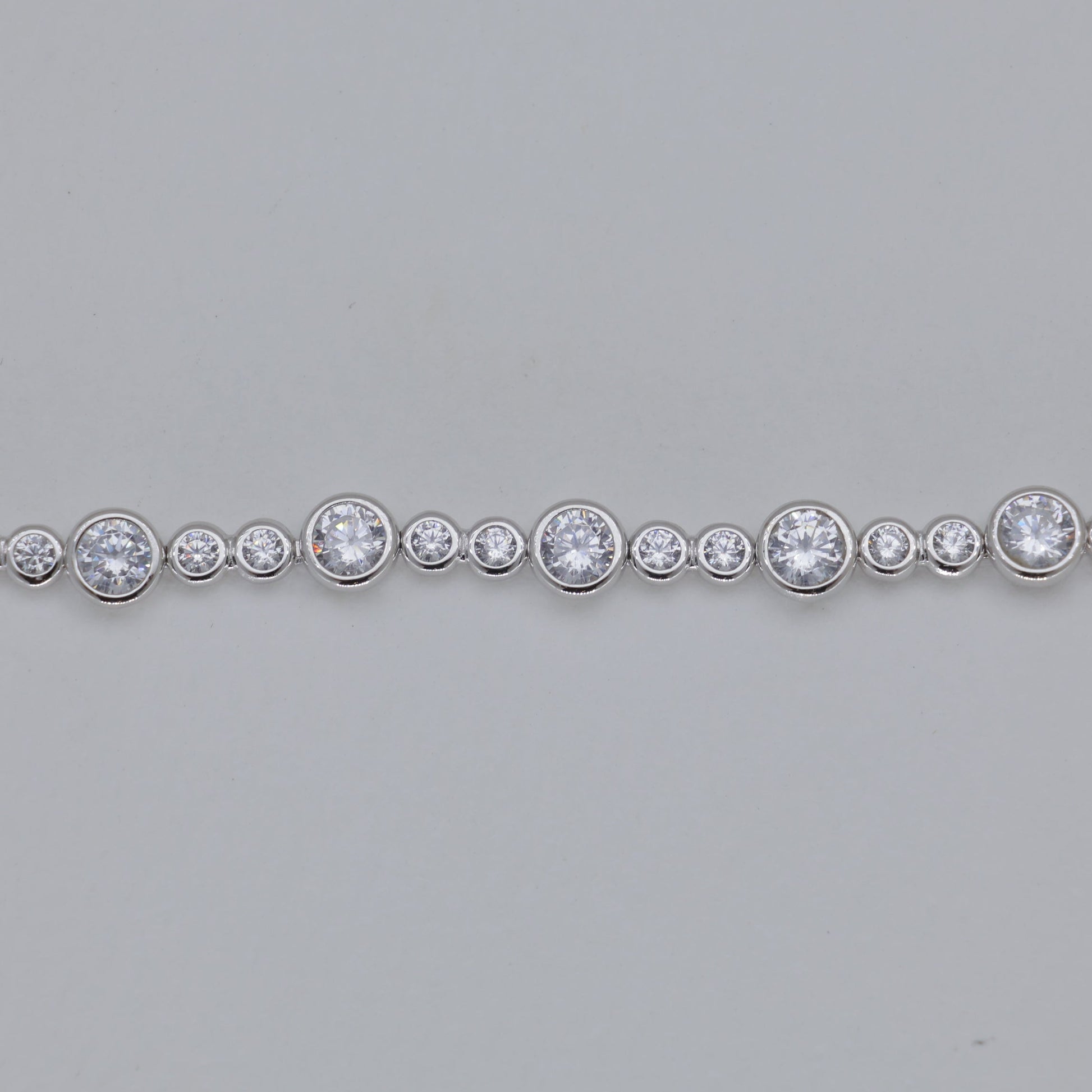 Elise Alternating Tennis Bracelet in 925 Sterling Silver by MOA - view 3