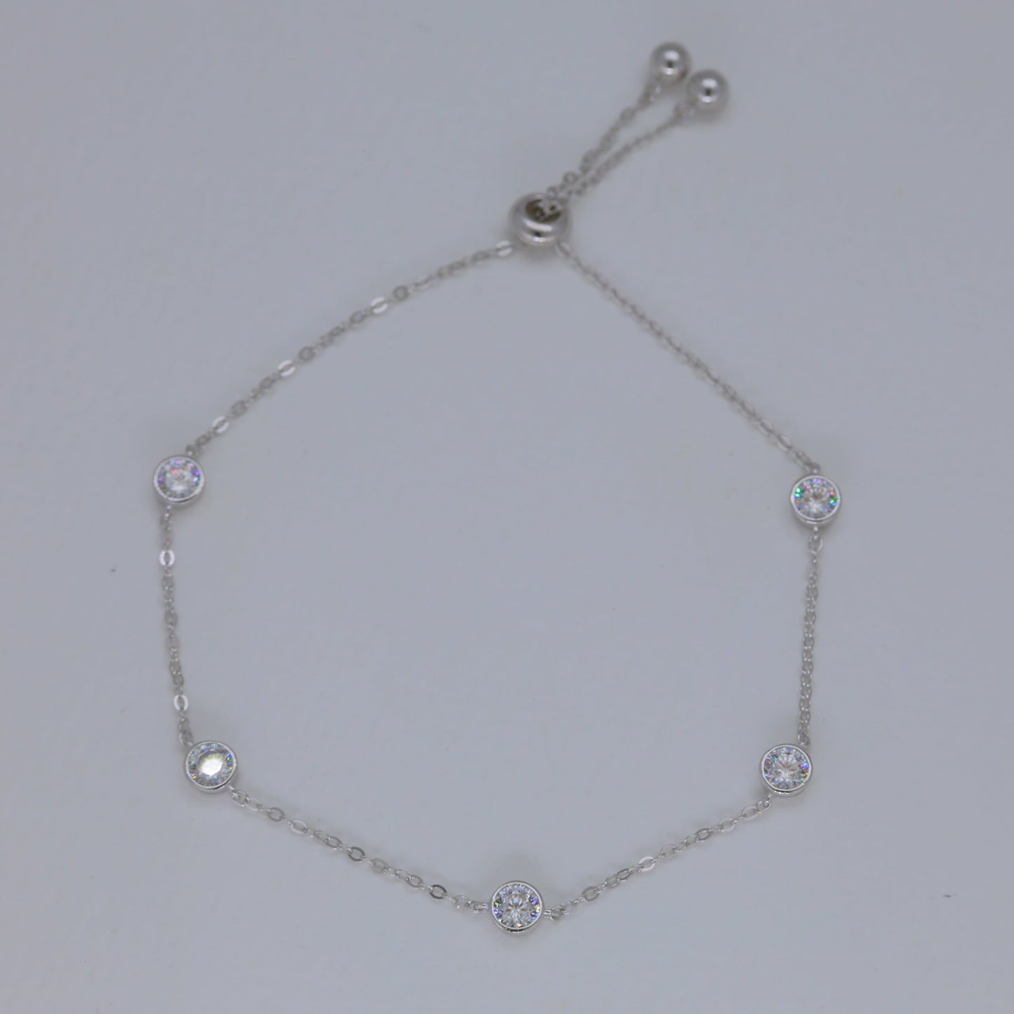 Eloane Bezel Bracelet in 925 Sterling Silver by MOA - view 1
