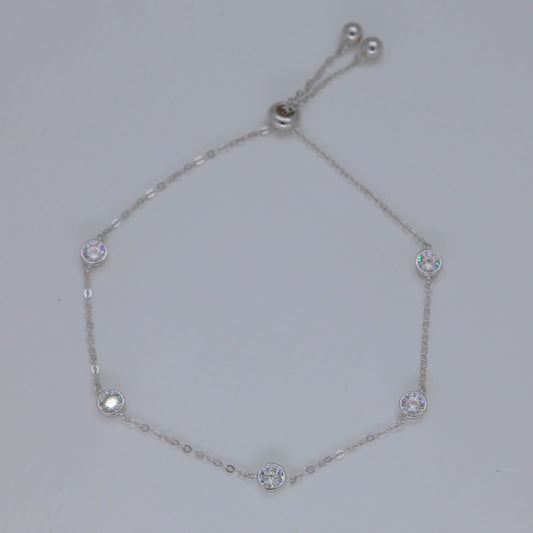 Eloane Bezel Bracelet in 925 Sterling Silver by MOA - view 1