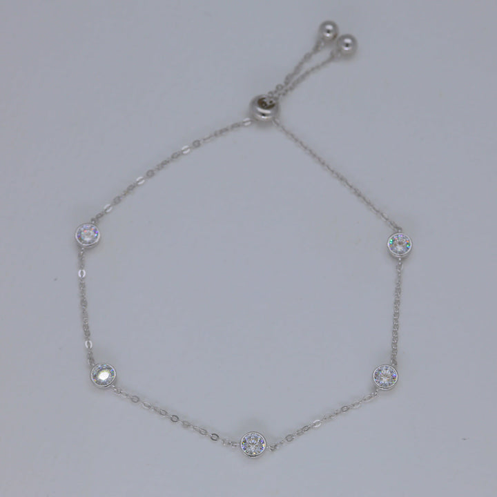 Eloane Bezel Bracelet in 925 Sterling Silver by MOA - view 1