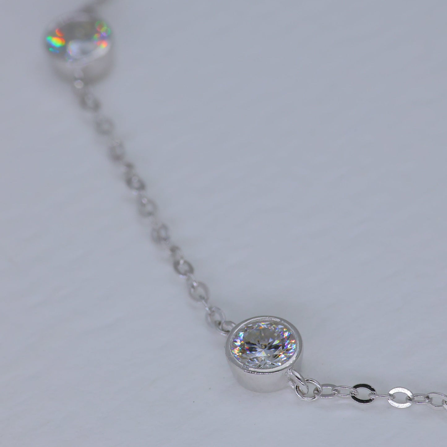 Eloane Bezel Bracelet in 925 Sterling Silver by MOA - view 2