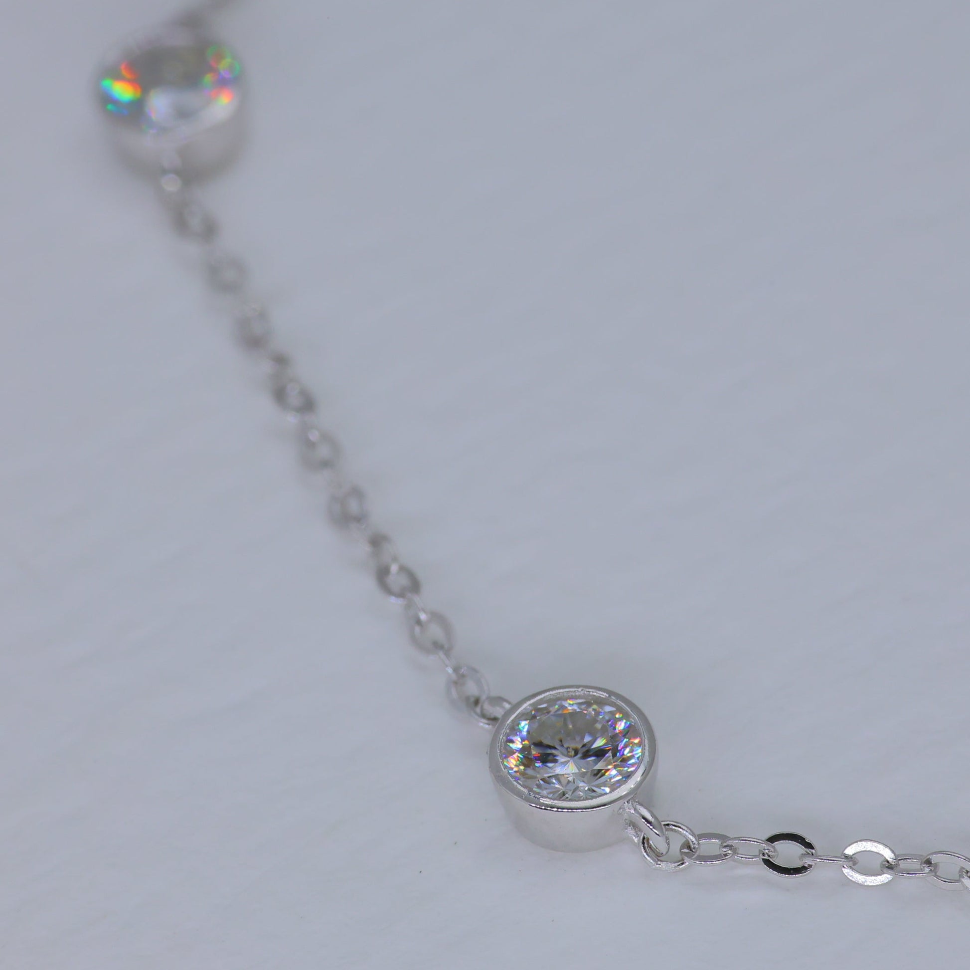 Eloane Bezel Bracelet in 925 Sterling Silver by MOA - view 2