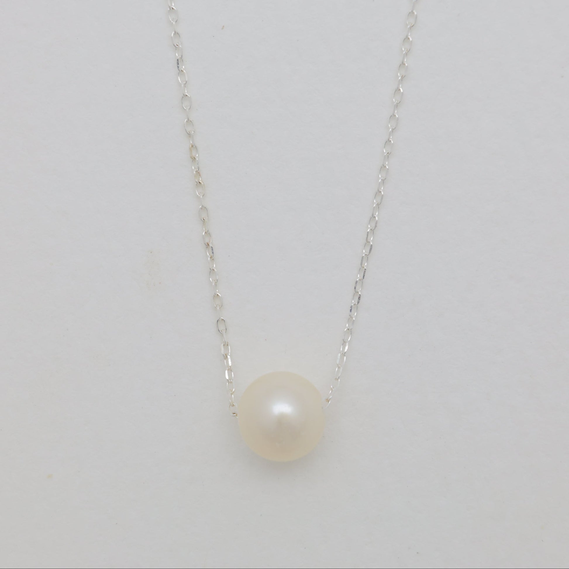 Elodie Pearl Necklace in 925 Sterling Silver by MOA - view 1