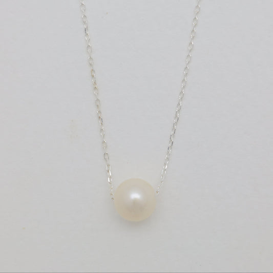 Elodie Pearl Necklace in 925 Sterling Silver by MOA - view 1