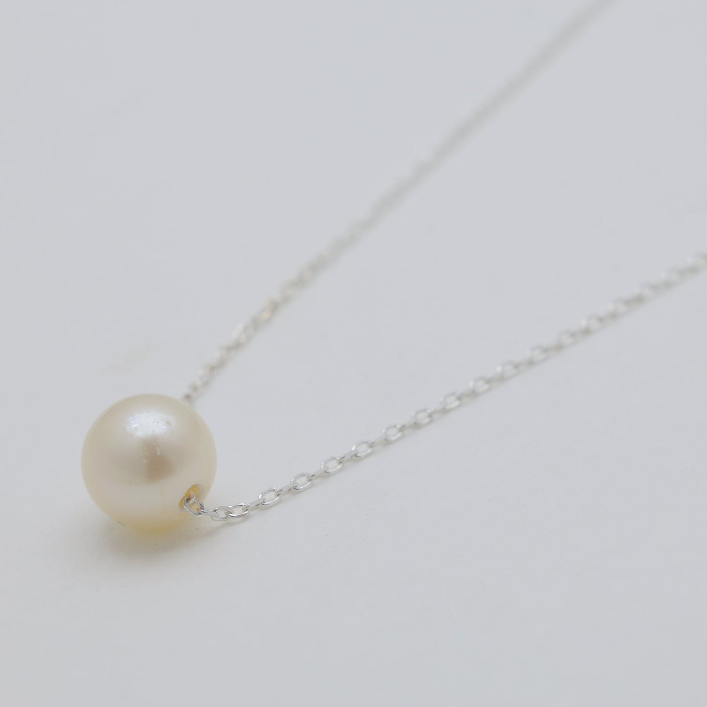 Elodie Pearl Necklace in 925 Sterling Silver by MOA - view 2