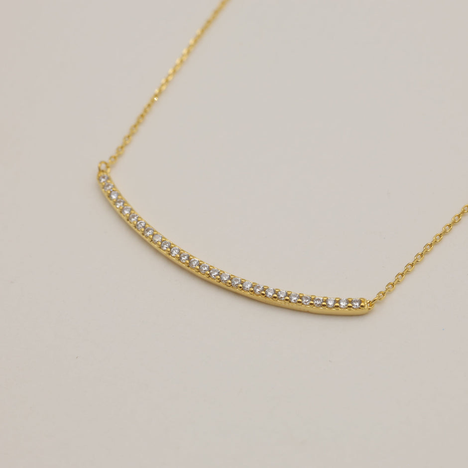 Elora Bar Necklace in Gold Vermeil by MOA - view 2