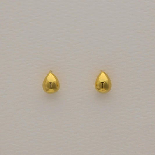 Elva Teardrop Stud Earrings in Gold Vermeil by MOA - view 1