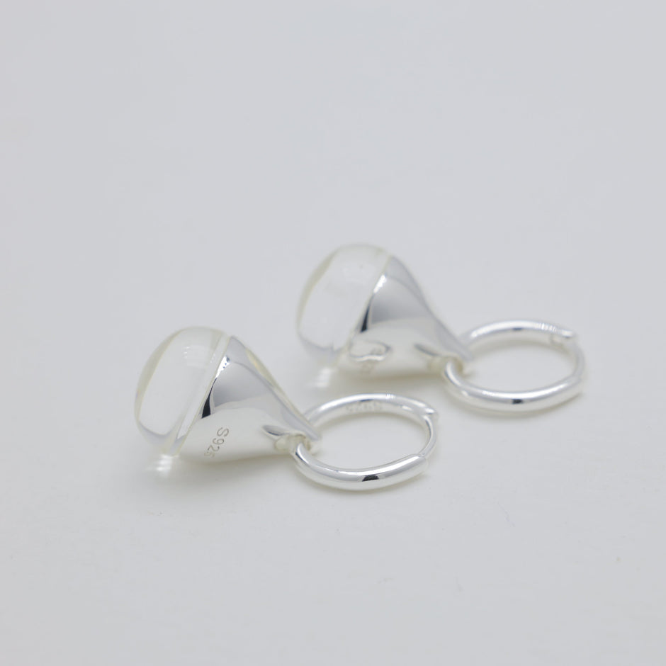Emilise Crystal Drop Earrings in 925 Sterling Silver by MOA - view 2