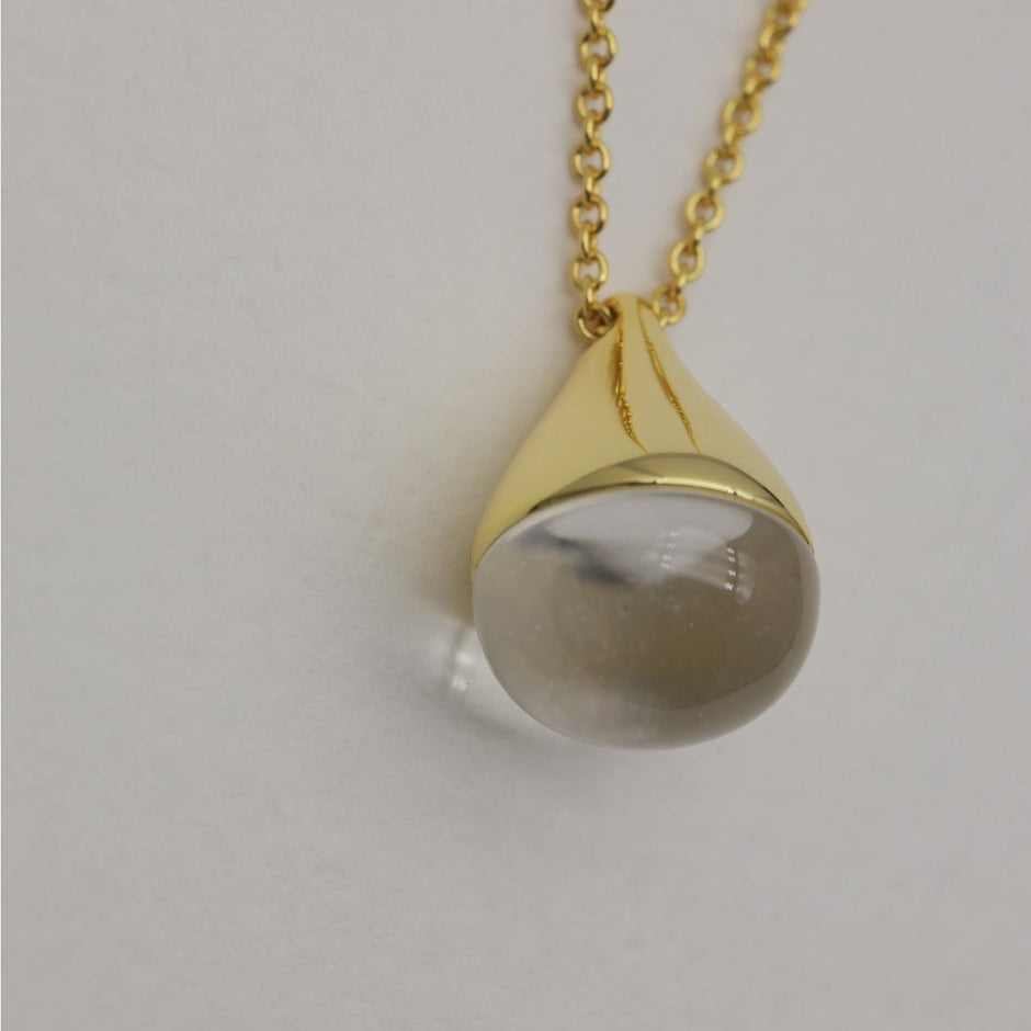 Emilise Crystal Necklace in Gold Vermeil by MOA - view 2